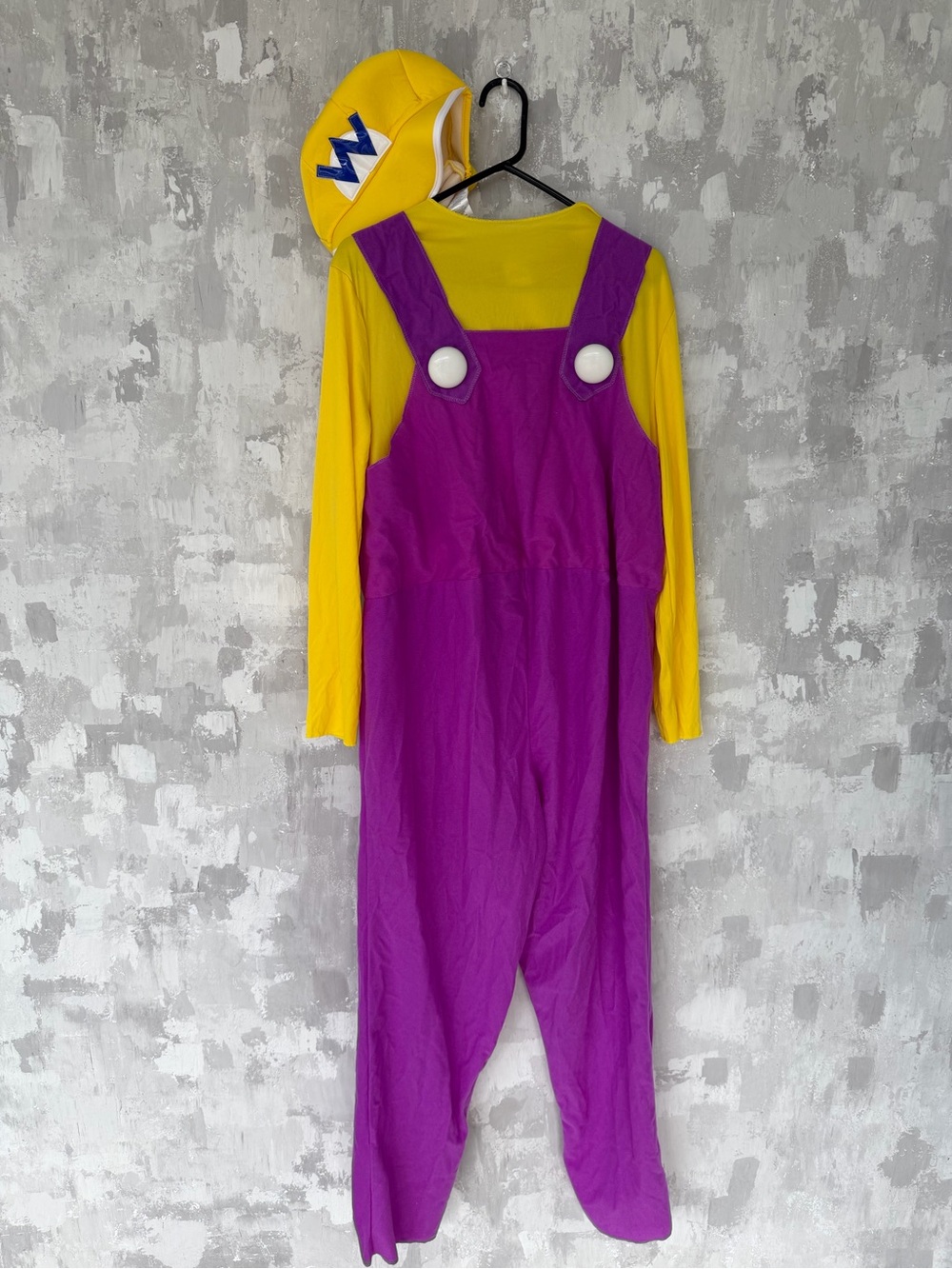 Wario Men's Yellow & Purple Costume Overalls - Classic Two-Tone Design